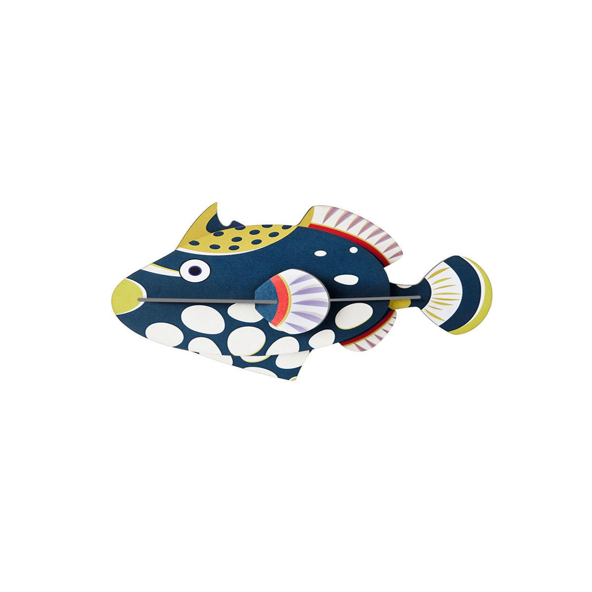 WANDDEKO Punktierter Fisch 5/9.7 cm - Multicolor, Wellpappe (5/9.7/15cm) - Studio Roof