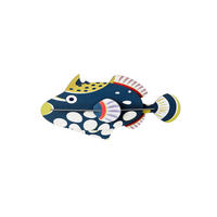 WANDDEKO Punktierter Fisch 5/9.7 cm - Multicolor, Wellpappe (5/9.7/15cm) - Studio Roof