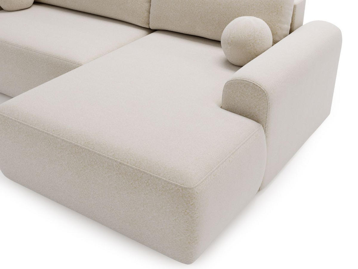 ECKSOFA Savana Creme Rechts - Creme, Holz/Textil (177/257cm) - Graingold