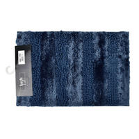 BADEMATTE Zac Blau 60/40/2 cm Textilien - Dunkelblau, Textil (40/60cm) - Mondex