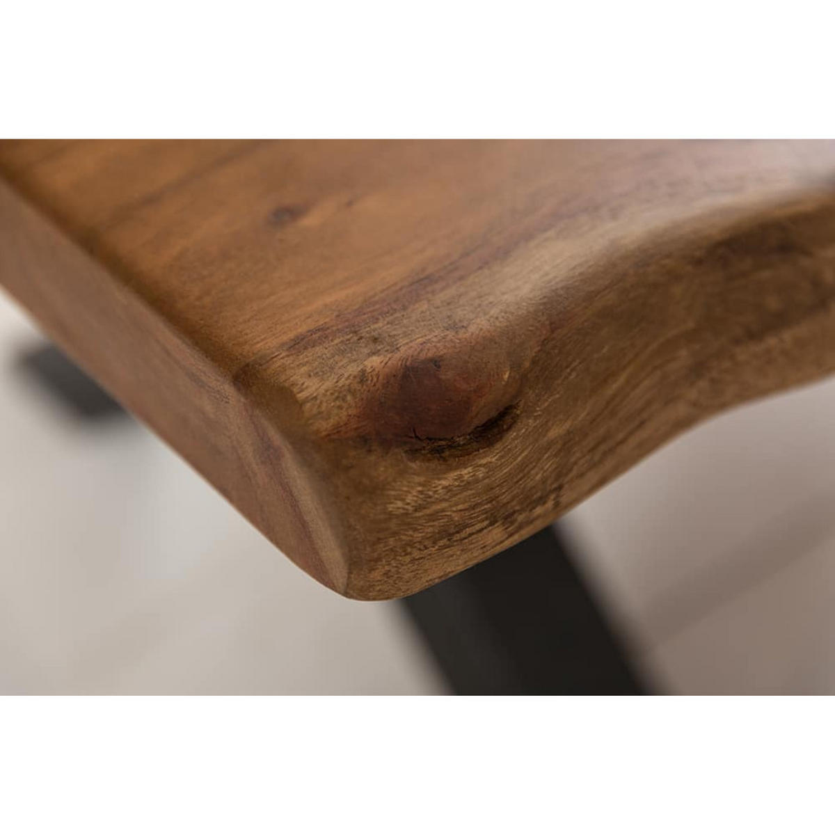 COUCHTISCH MAMMUT 110cm Akazie Baumkante Honey Finish - Braun, Holz (60/110/40cm) - riess-ambiente