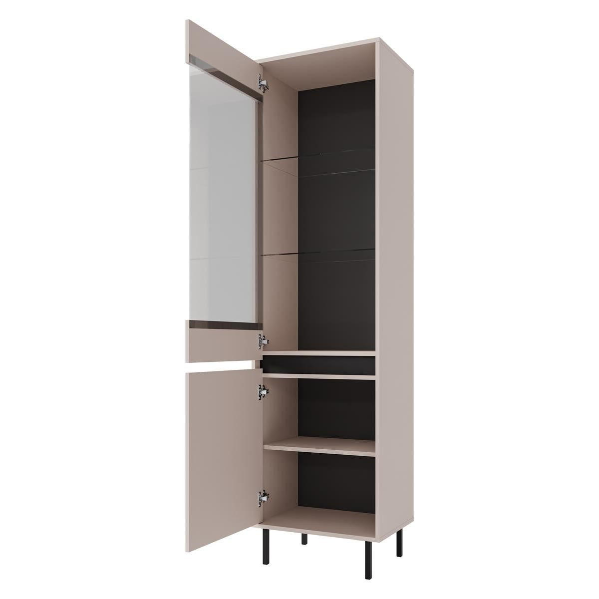 VITRINE mit Glastür beige Ciao - Beige, Holzwerkstoff (56/55/40cm) - Compleo24