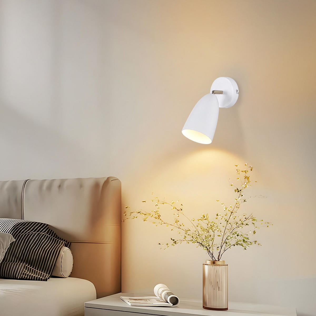 WANDLEUCHTE Zyxxh 10.0/22.0/10.0 cm - Weiß, Metall (10/22/10cm) - ZMH