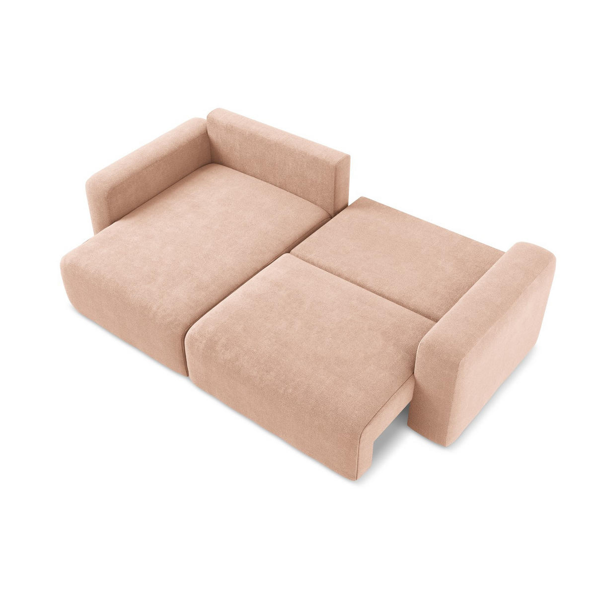 ECKSOFA mit Schlaffunktion links Chenille Stoff Pink - Pink/Koralle, Kunststoff/Textil (149/244cm) - LaMiaSofa