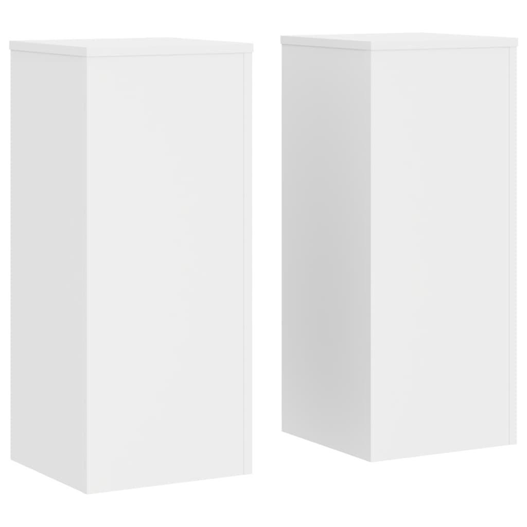 PFLANZENSTÄNDER 2Er Set Weiss 30/30/70 Cm Holzwerkstoff - Weiß, Holzwerkstoff (30/70/30cm) - vidaXL