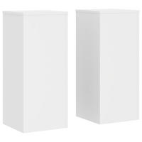 PFLANZENSTÄNDER 2er Set Weiss 30/30/70 Cm Holzwerkstoff - Weiß, Holzwerkstoff (30/70/30cm) - vidaXL