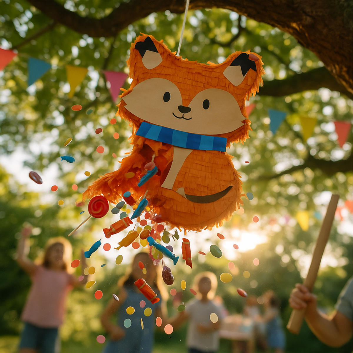 PINATA - Orange, Papier/Wellpappe (31/45/9cm) - Relaxdays