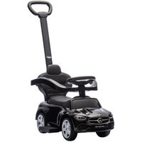 RUTSCHFAHRZEUG DE-16977 2-in-1 Schiebeauto mit Lenkrad & Hupe Schwarz - Schwarz, Kunststoff (91/40/83cm) - ComfortXL