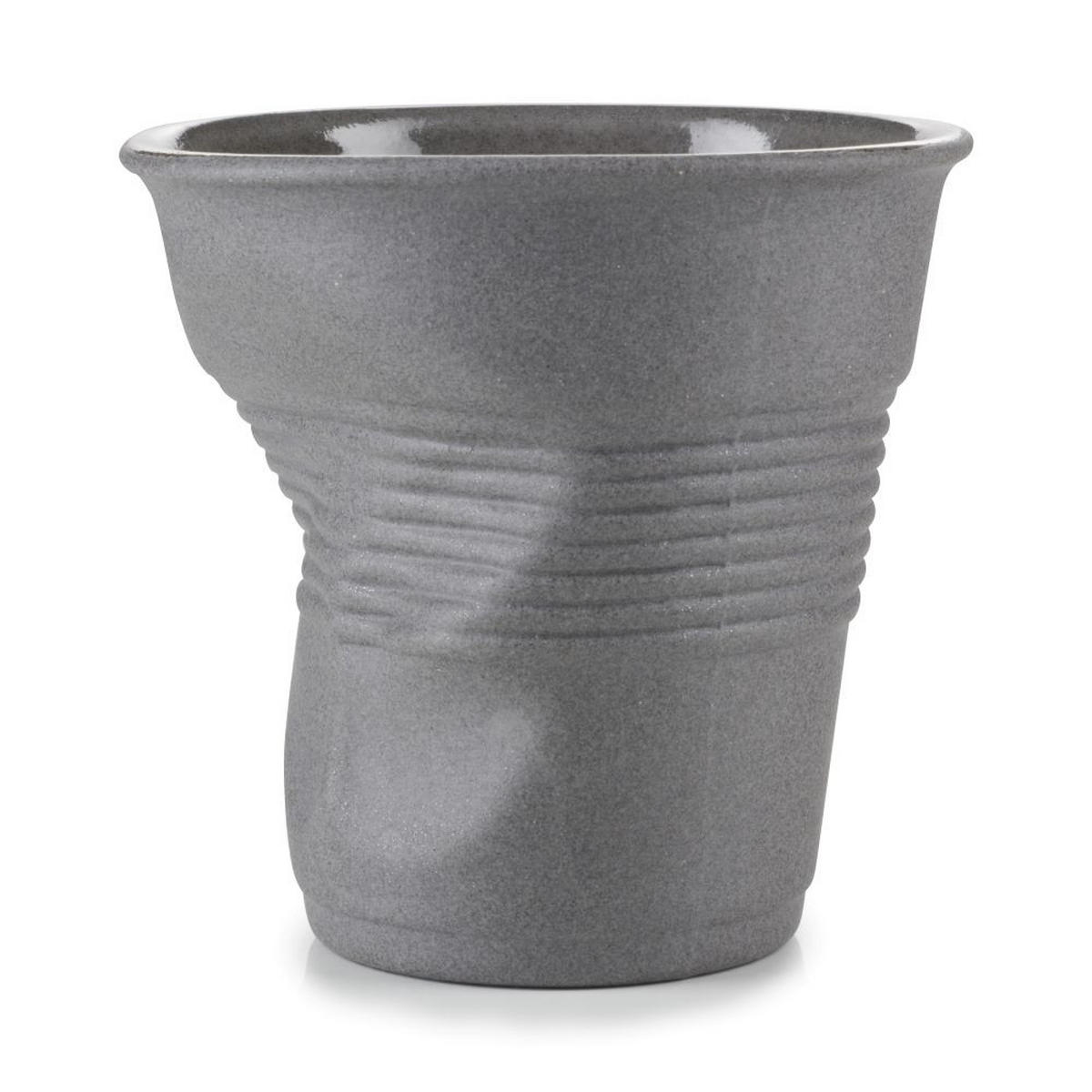 KNICKBECHER Cappuccino 0,18l wie 100% Recyclay - Grau, Keramik (0.18L) - Revol Porcelaine France