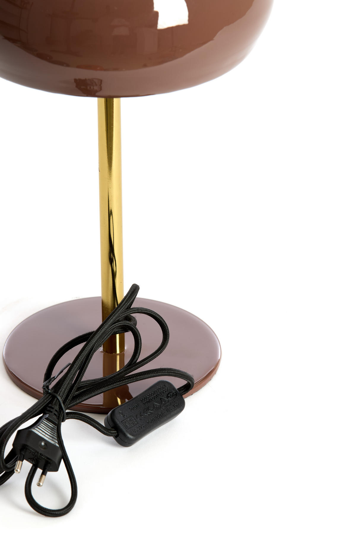 TISCHLAMPE Surin Braun Ø22/34 cm - Braun, Metall (22/22/34cm) - Light & Living