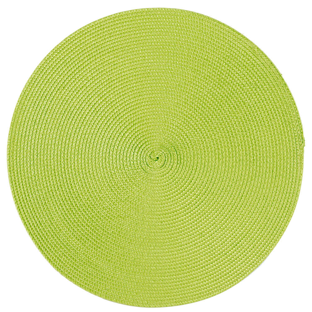PLATZSET Polypro Anis rund ca. 35 cm Tischset - Limette, Kunststoff (35cm) - TiborTex