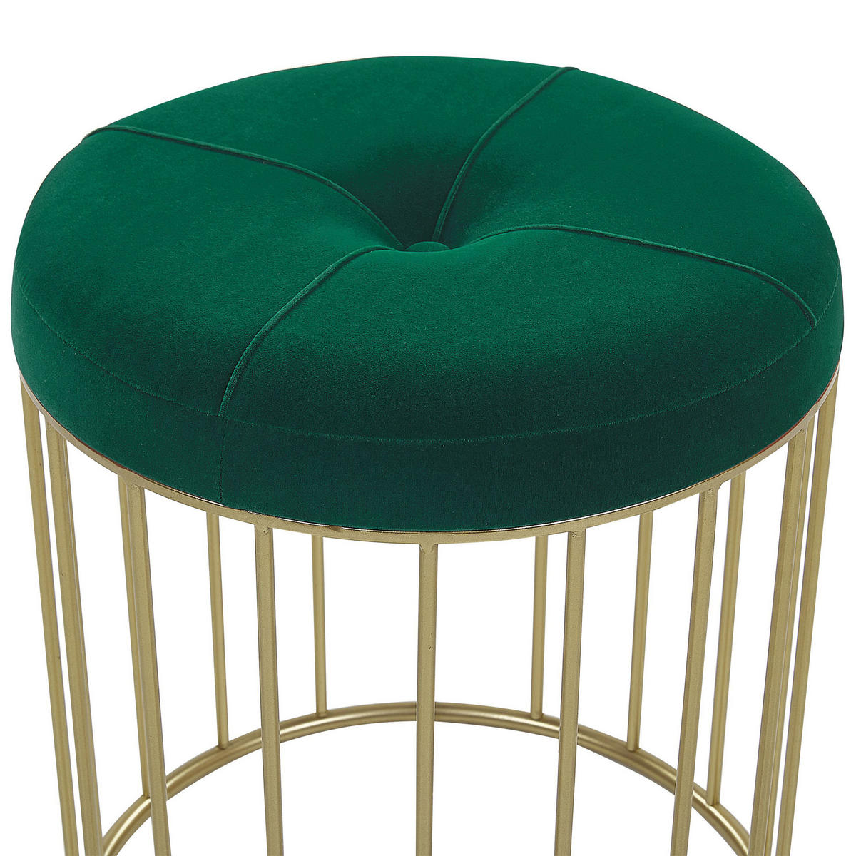 HOCKER Lubbock 40-35/40-35/46-39 cm - Grün, Textil (40/39/40cm) - Beliani