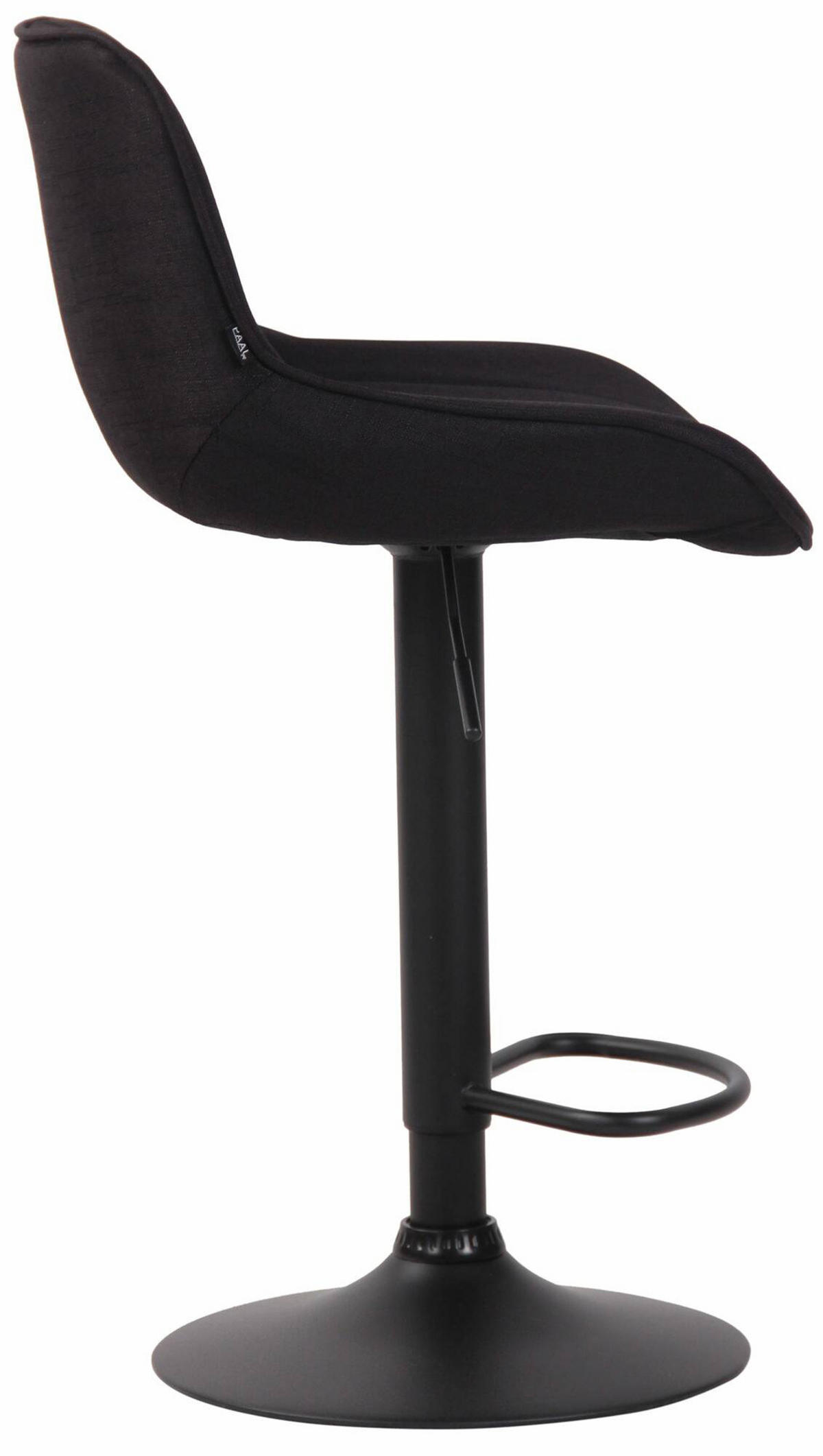 BARHOCKER 2er Set Lentos Stoff schwarz schwarz - Schwarz, Textil/Metall (50/108/50cm) - TPFLiving