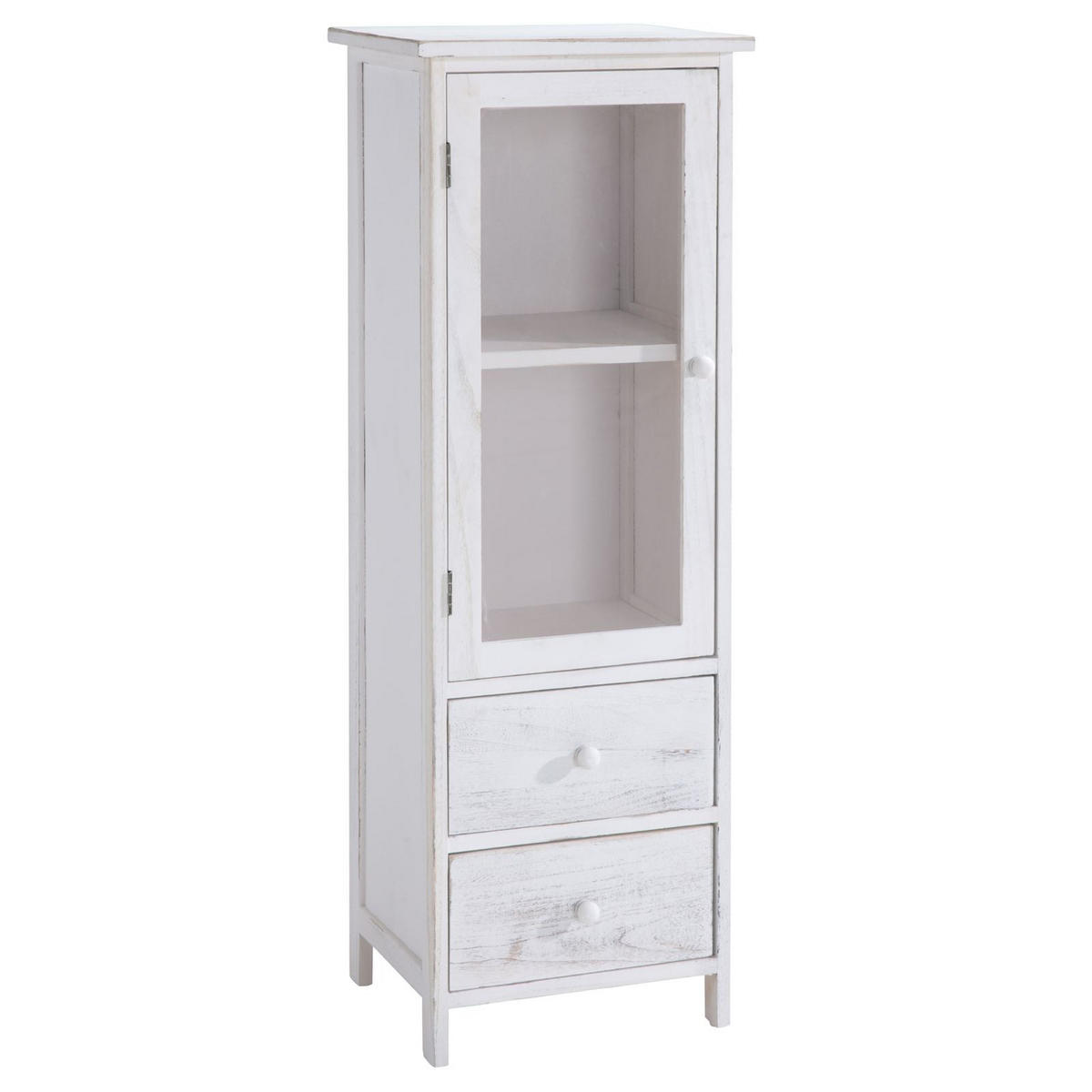 VITRINE ETANIA - Weiß, Holz (32/104/27cm) - CARO-Möbel