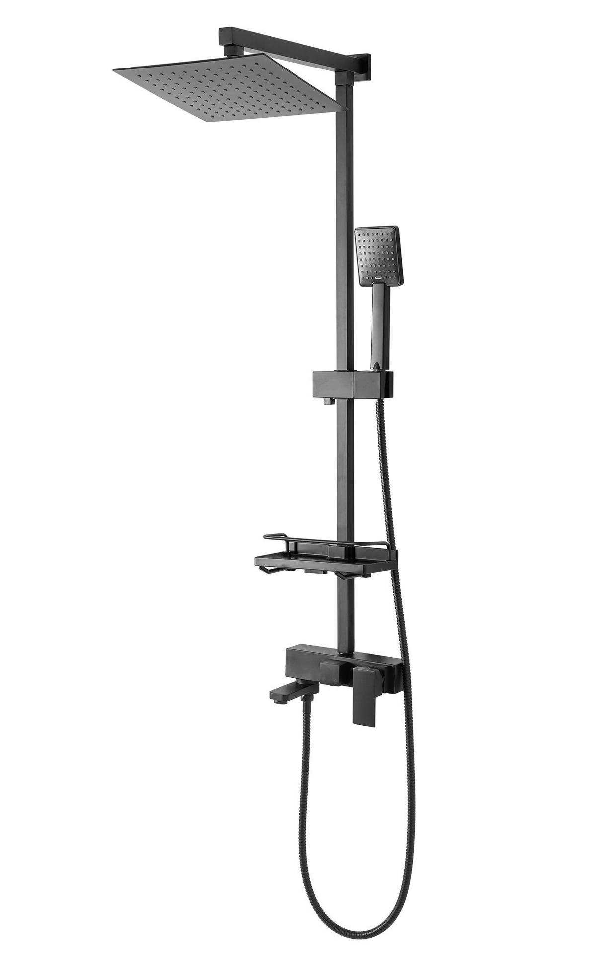 DUSCHSET Rea Jack Black - Schwarz, Metall (21.5/102/45cm) - REA