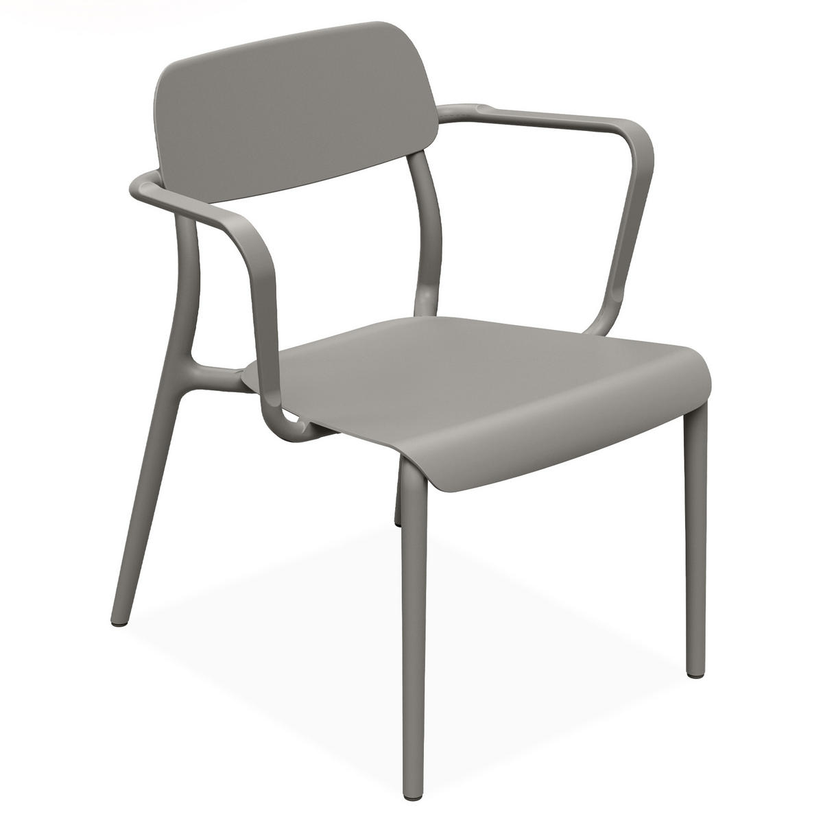 GARTENMÖBEL-SET GALIO, 4-tlg - Graubraun, Kunststoff - KONSIMO®