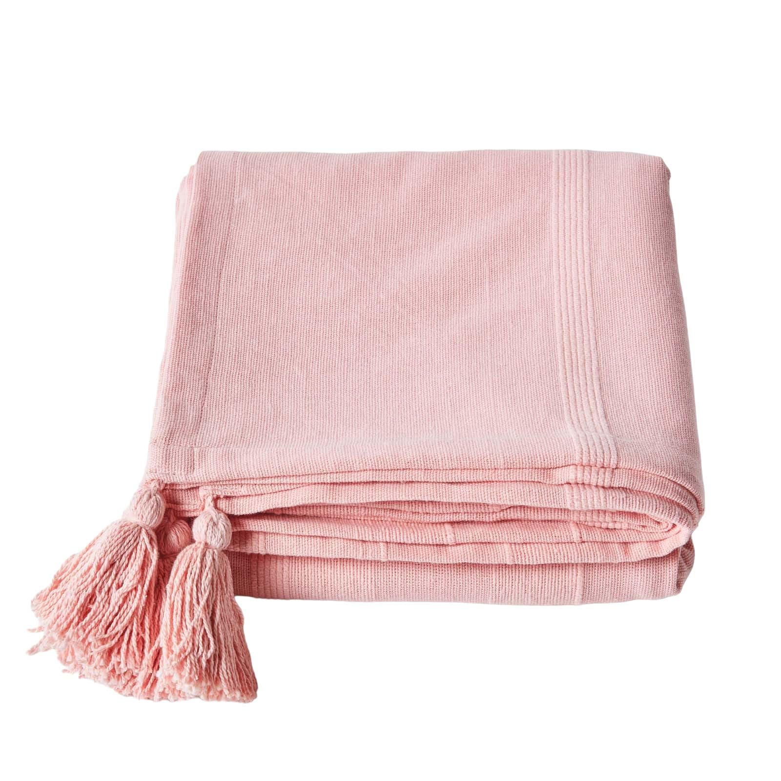 TAGESDECKE Rajput 255/360 cm, 100% Baumwolle - Rosa, Textil (225/360cm) - Homescapes