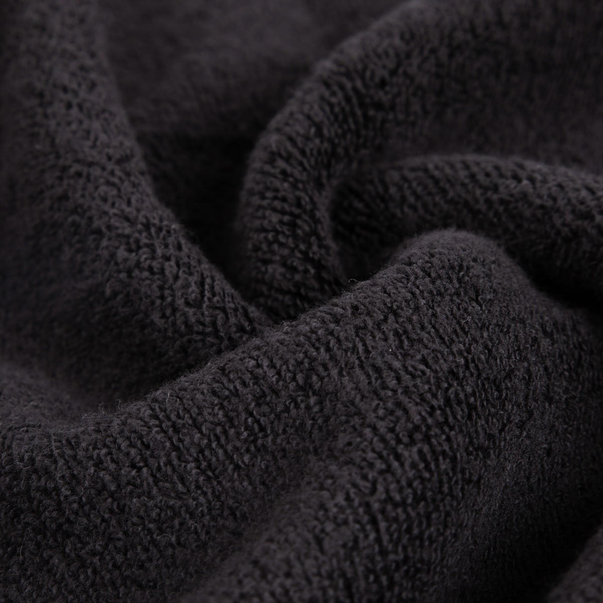BADETUCH Desma schwarz 50/90 cm - Schwarz, Textil (50/90cm) - Homla