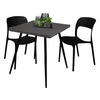 BISTROTISCH Ekaterina 70x70x75 schwarz matt/graphit - Graphitfarben, Metall (70/70/75cm) - 58aufmkessel
