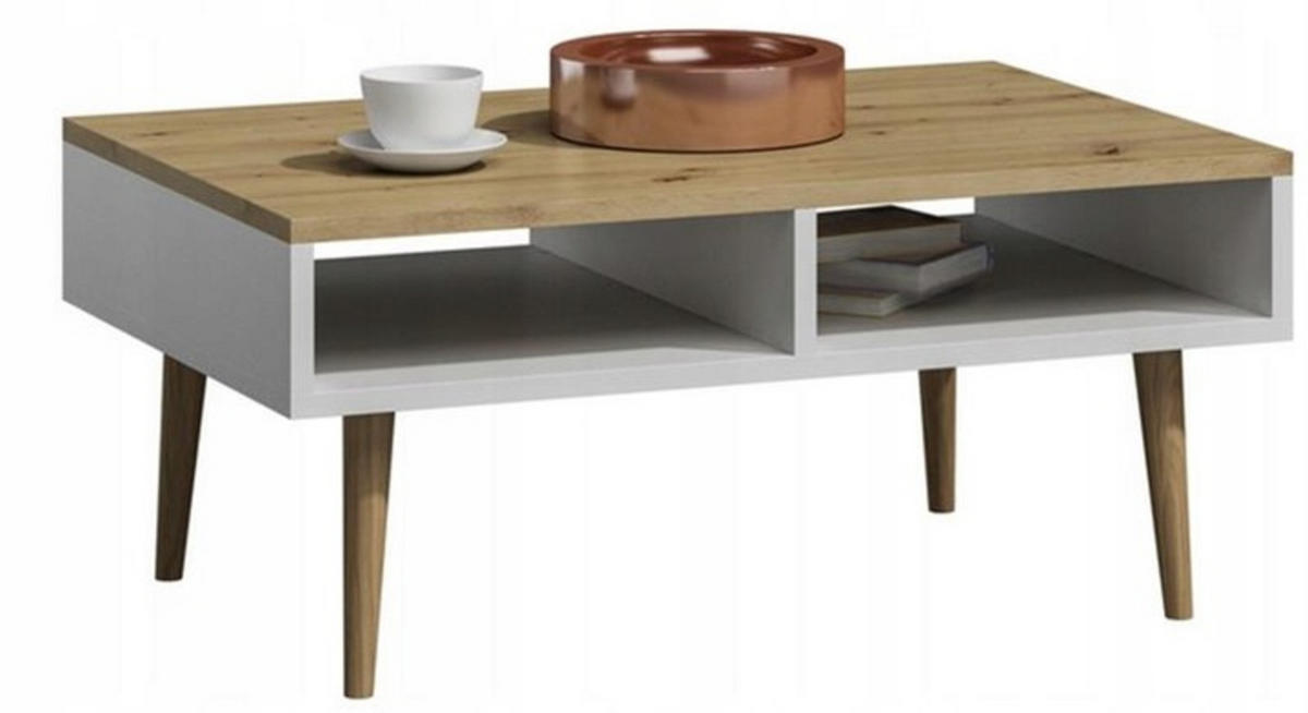 COUCHTISCH Isla Artisan Eiche-Weiß 100/50/46 cm - Eiche Artisan, Holzwerkstoff (50/100/46cm) - Matkam Möbel