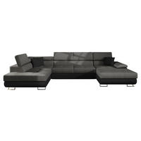 WOHNLANDSCHAFT Cotere Bis, Seite: Links - Schwarz, Holz (345/91/202cm) - MIRJAN24