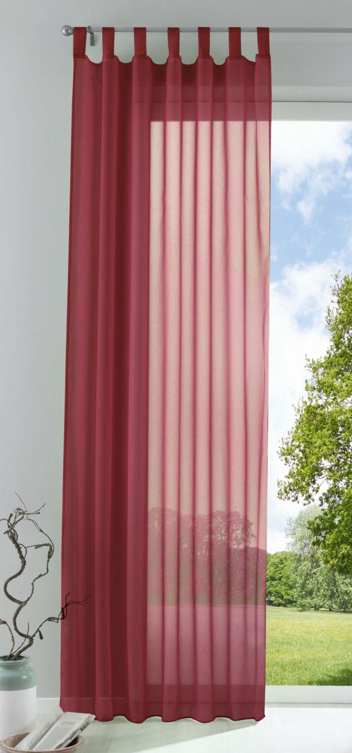 SCHLAUFENSCHAL PULA HxB 225x140 cm Bordeaux - Bordeaux, Textil (140/225cm) - Gardinenbox