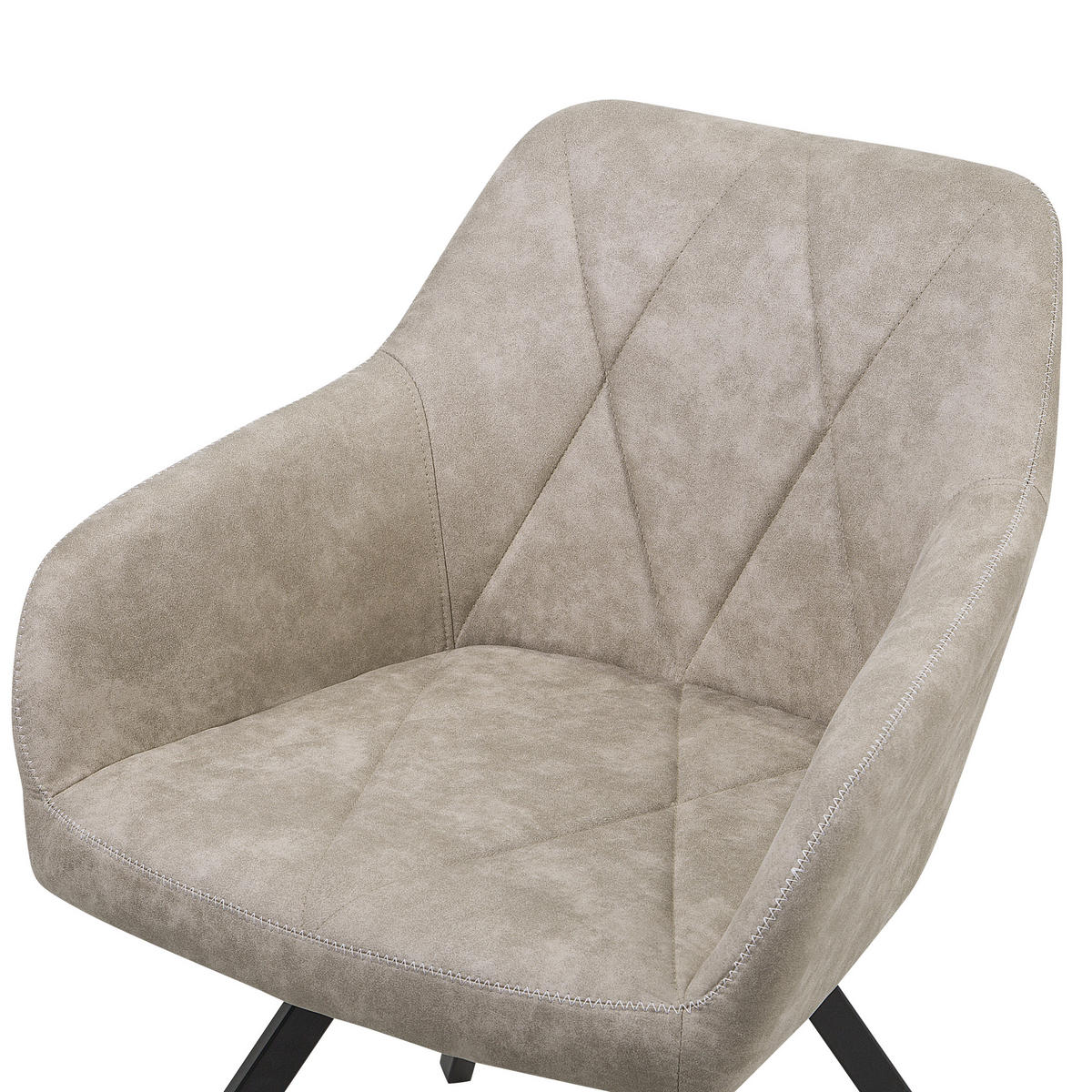 JÍDELNÍ ŽIDLE sada 2 ks čalounění Béžová Monee - béžová, kov/textil (48/78/50cm) - Beliani