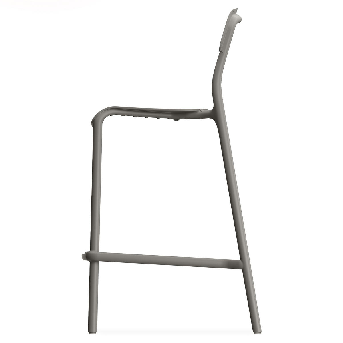 GARTENHOCKER GALIO, 2-er Set - Graubraun, Kunststoff (52/98.5/54.5cm) - KONSIMO®