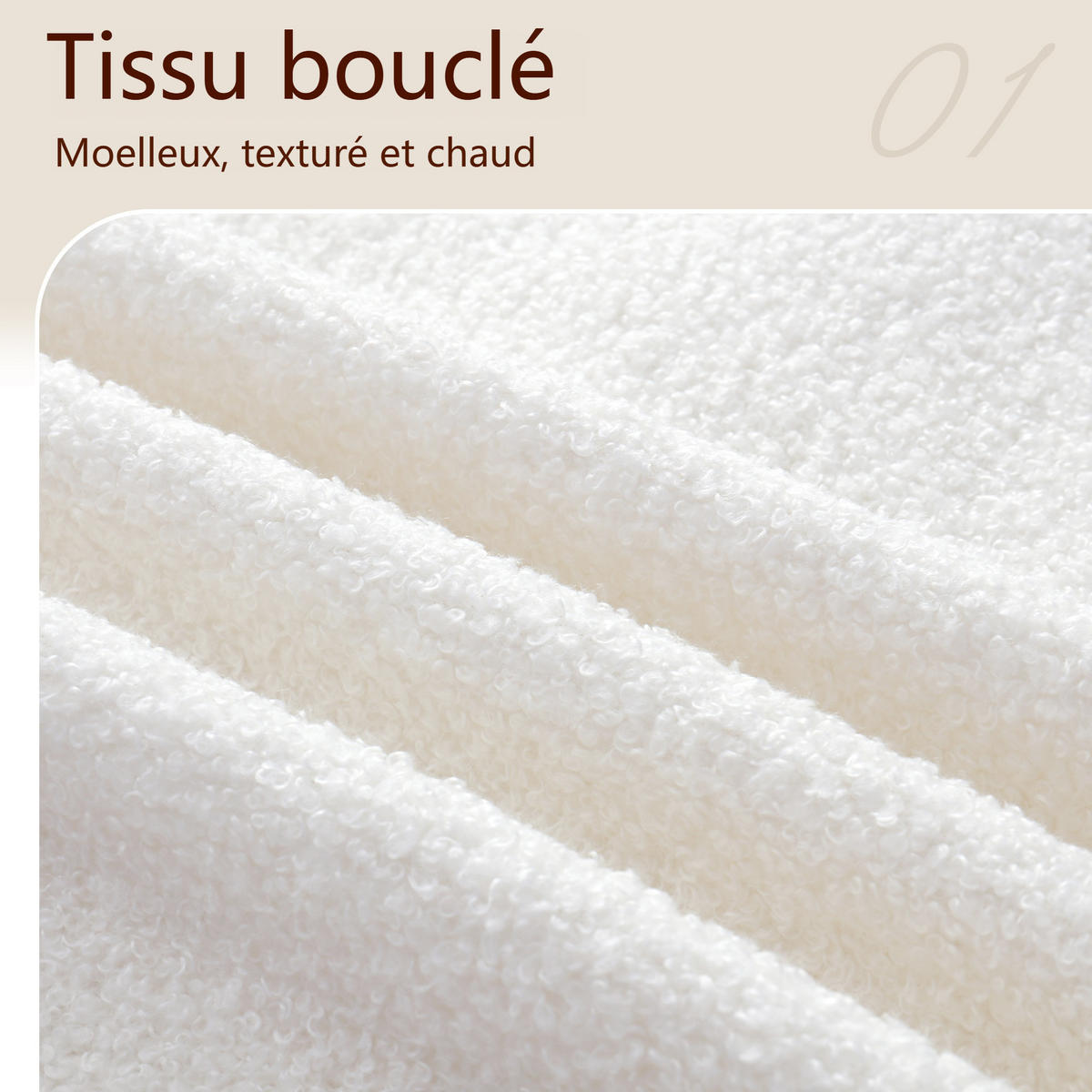 POLSTERBETT 160x200 cm Weiß Bouclé mit Stauraum - Weiß, Textil (160/200cm) - FLIEKS