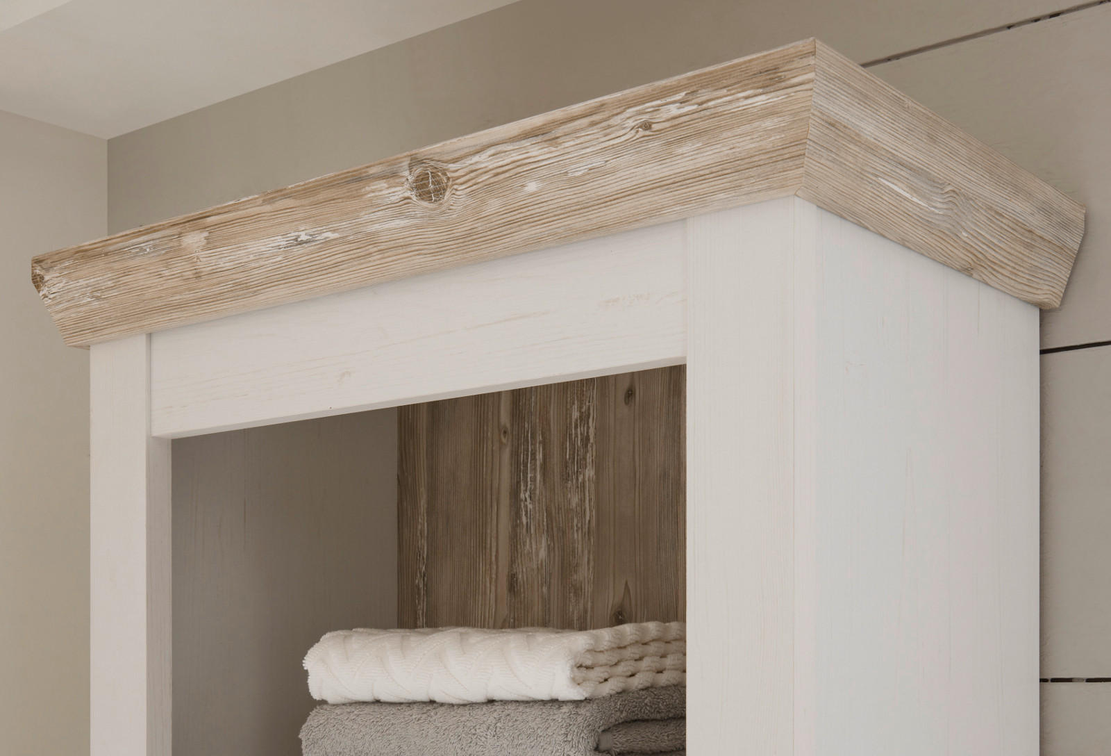 Thumbnail - Furn.Design Bad-Kommode, Weiß, Pinien, Holzwerkstoff, Nachbildung,Pinie, Uni, 2 Fächer, Sockel, 42x120x35 cm, Badezimmer...