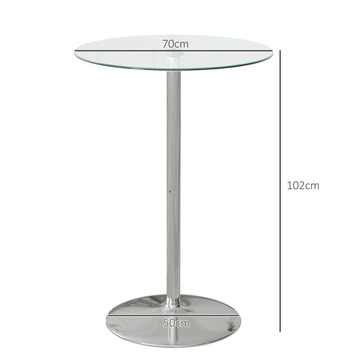 BARTISCH Transparent 1 Stück - Transparent, Kunststoff (70/70/102cm) - GiPP