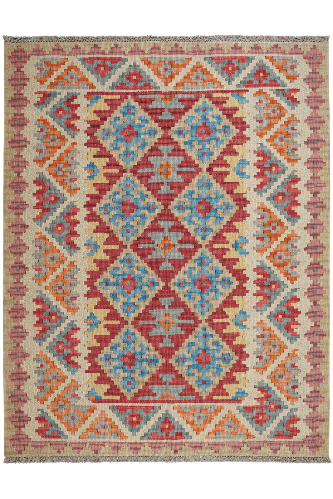 Looma Kelim-Teppich Rot 155x197 cm