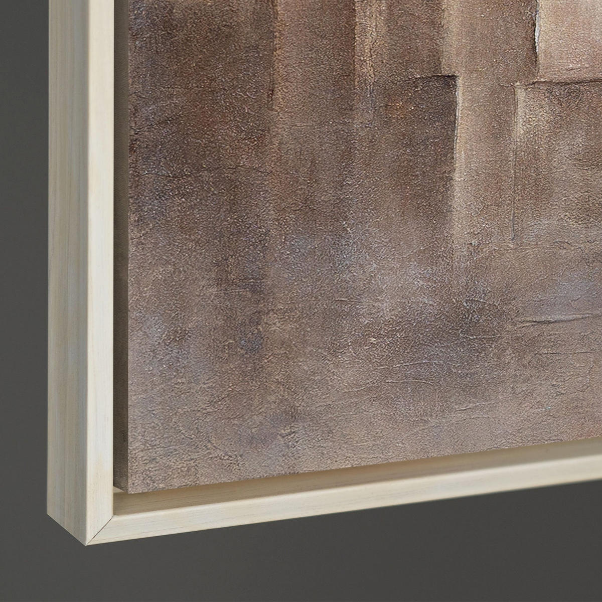 GEMÄLDE Grenzen der Illusion II Schattenfugenrahmen Beige 120x80 cm - Beige, Holz (120/80cm) - YS-art gallery