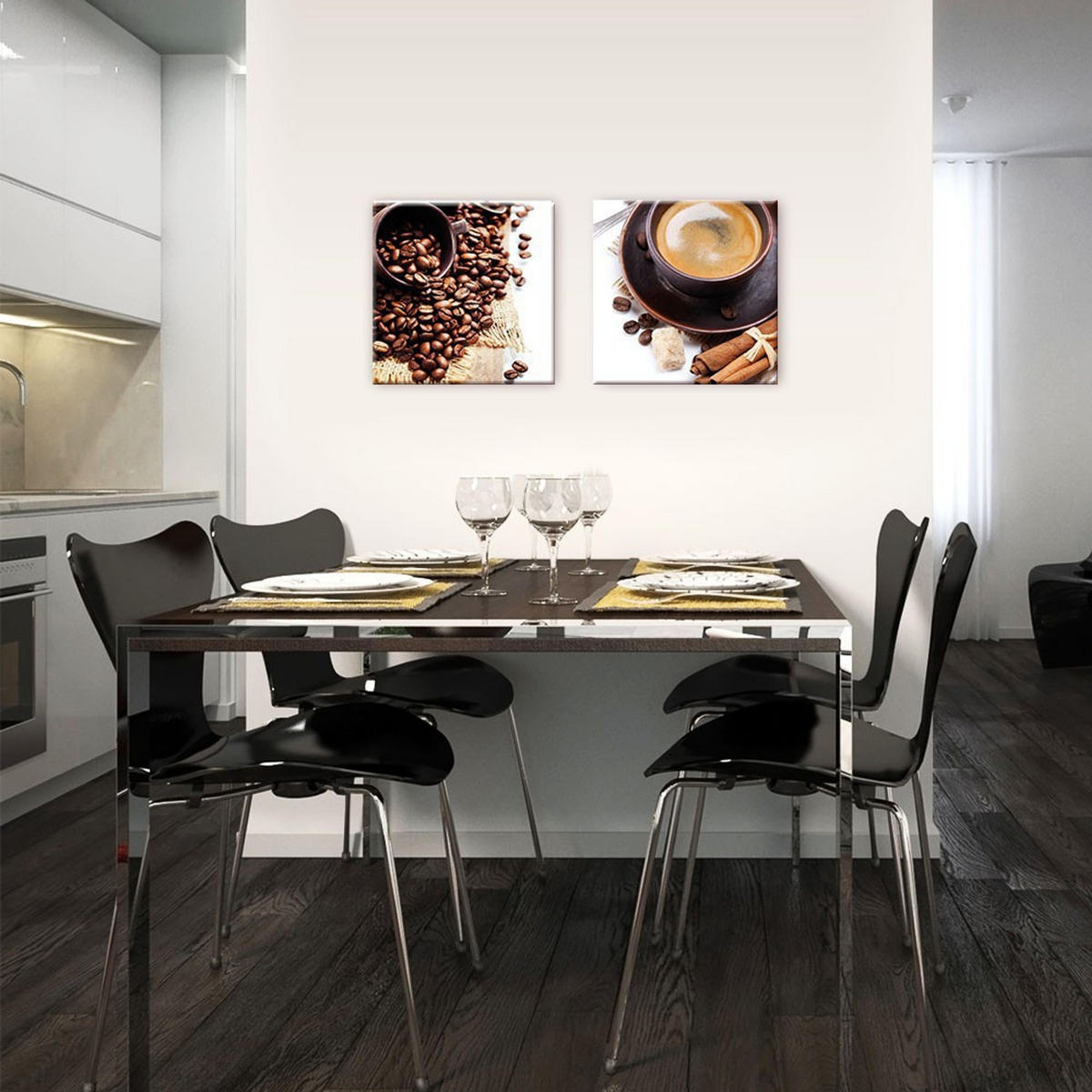 GLASBILD 30x30 cm Küche Kaffee - Beige, Glas (30/30cm) - artissimo