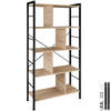 REGAL Charleston,inklusive Kippschutz, 75,5 x 30 x 155 cm,Industrial Holz hell, Eiche Sonoma - Naturfarben, Holzwerkstoff (30/155/75.5cm) - tectake