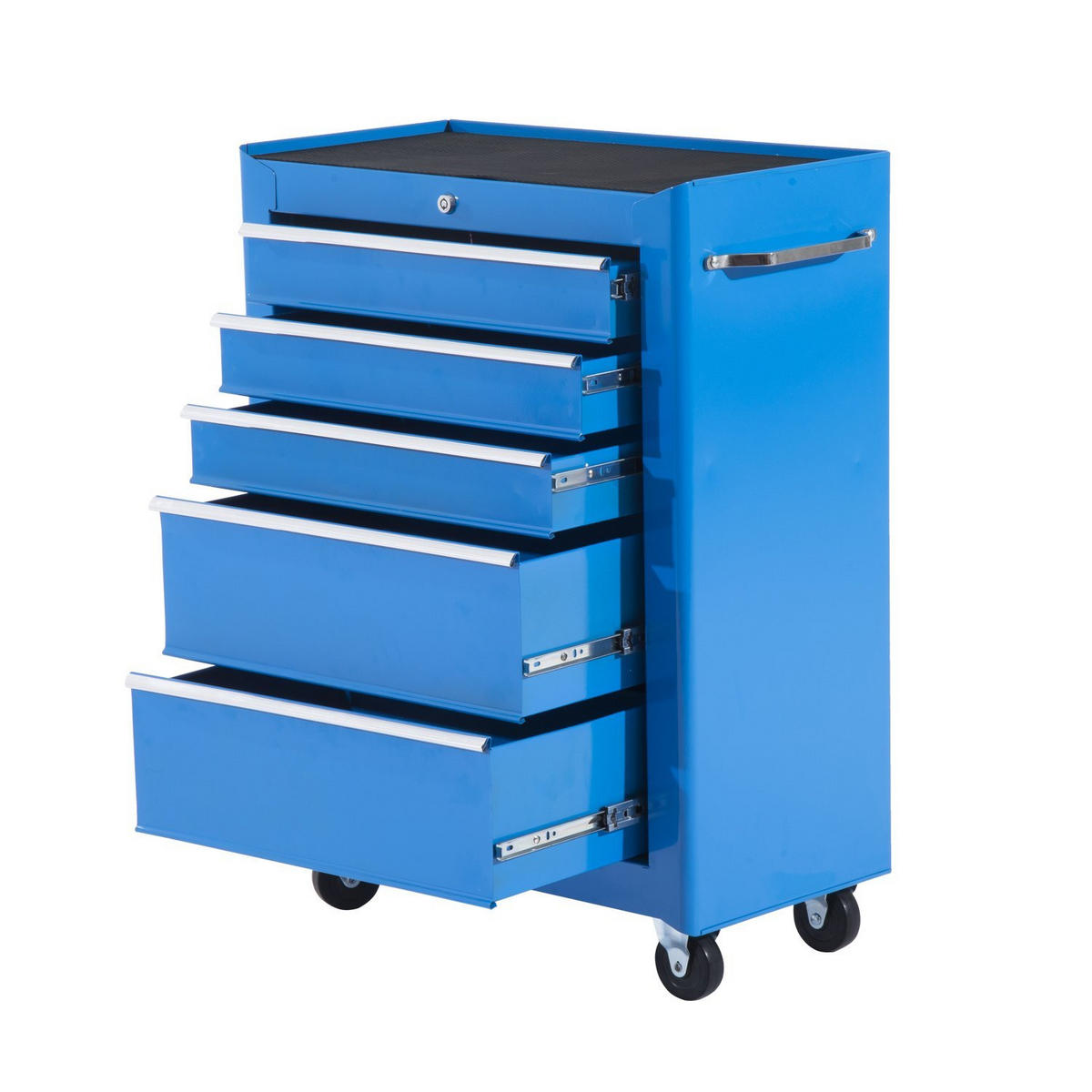 WERKZEUGWAGEN, Wagen mit Schublade, 61,5 x 33 x 82,5 cm, Blau - Multicolor, Kunststoff (33/82.5/61.5cm) - FORIOUS