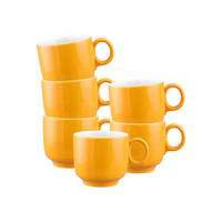 CAPPUCCINOTASSEN Sento Home Pure Colors Mango Orange 300 ml 6er Set - Orange, Keramik (0.3L) - Seltmann Weiden