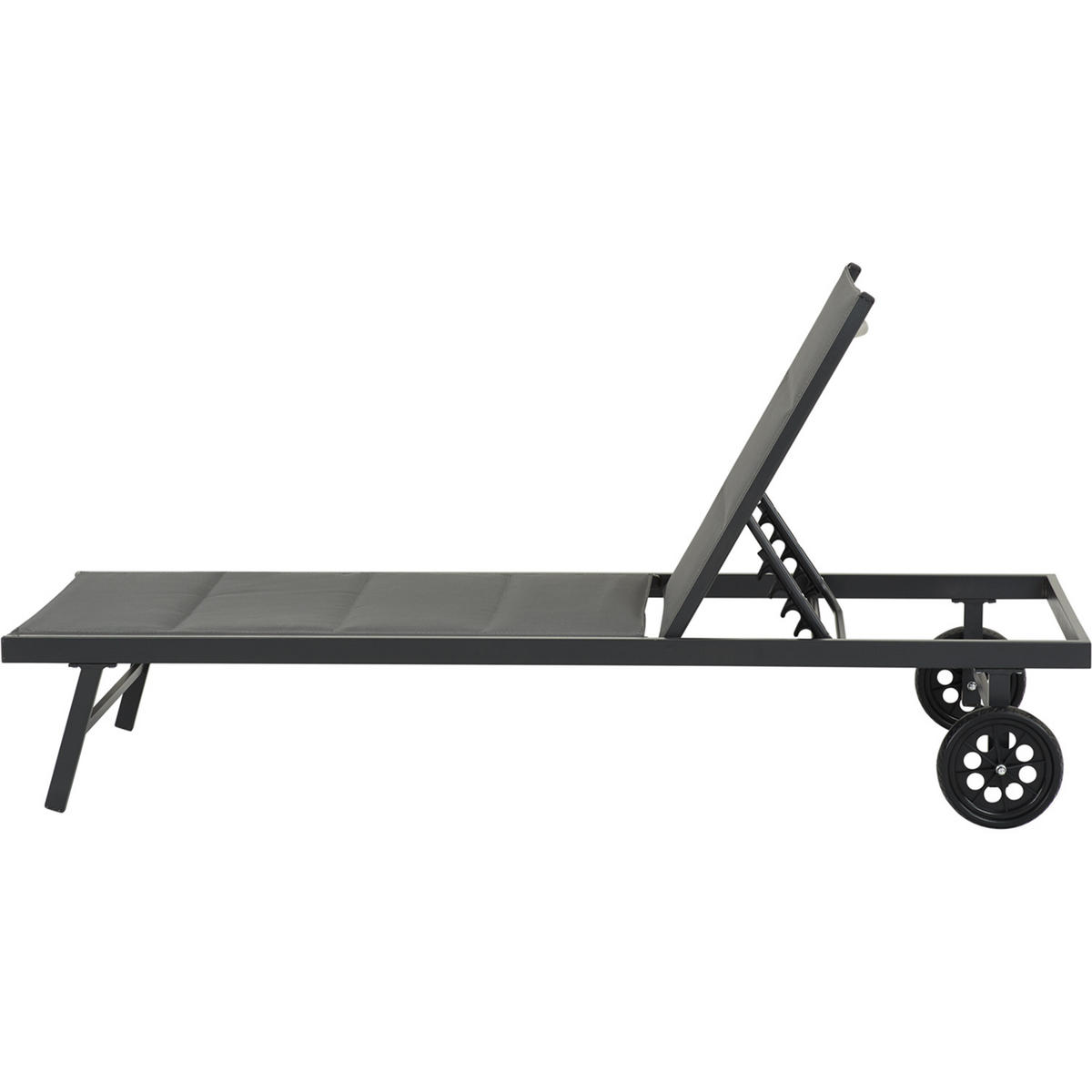 SONNENLIEGE bella Grau - Grau, Metall (65/91/200cm) - Habitat Garten