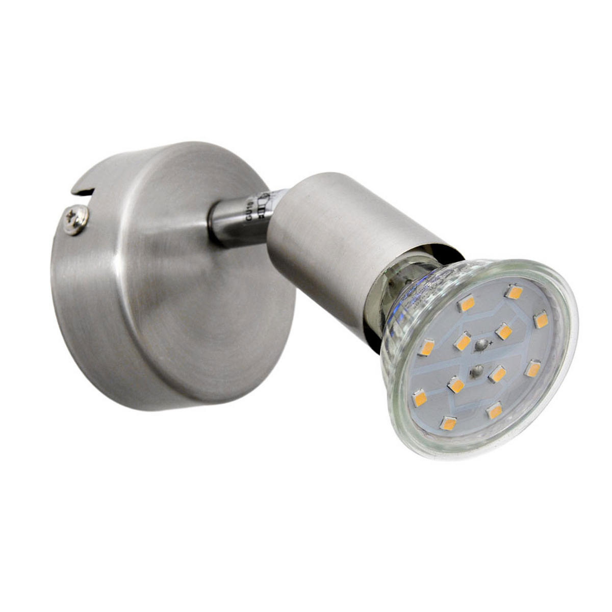 LED WANDLEUCHTE MATRIX Silber Matt Nickel - Silberfarben, Metall (7/14/14cm)