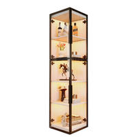 HIGHBOARD mit LED-Beleuchtung 40/40/170 cm in Weiß mit transparenten Acrylflächen - Weiß, Holzwerkstoff (40/170/40cm) - BEAOK