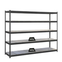 SCHWERLASTREGAL METAL BEAST FIVE | HxBxT 200x210x75cm | Fachlast 500kg | Anthrazit - Anthrazit, Metall (210/200/75cm) - PROREGAL