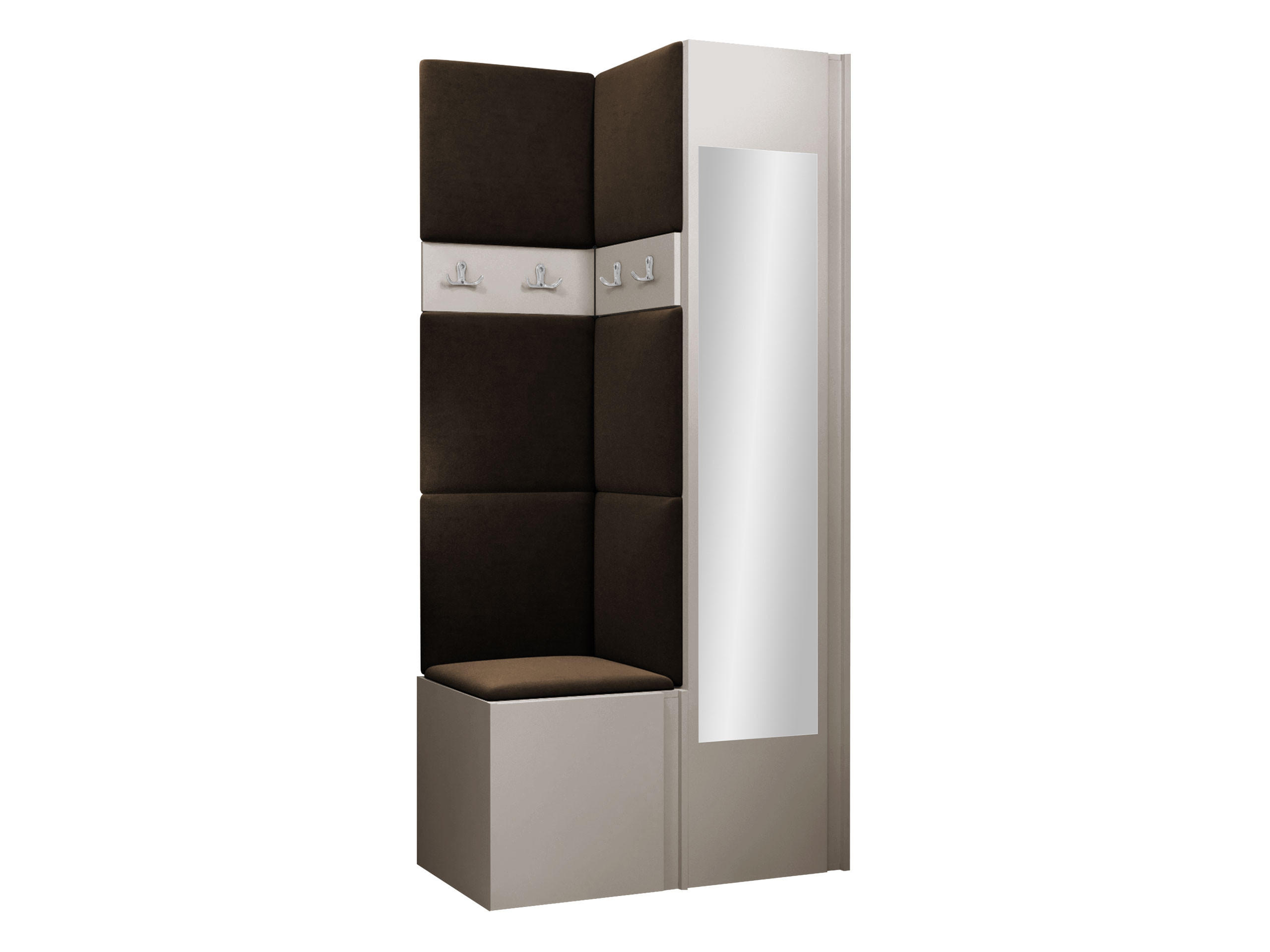 GARDEROBEN-SET Orion XXV - Kaschmir/Braun, Holzwerkstoff/Kunststoff (82/186/46cm) - MIRJAN24