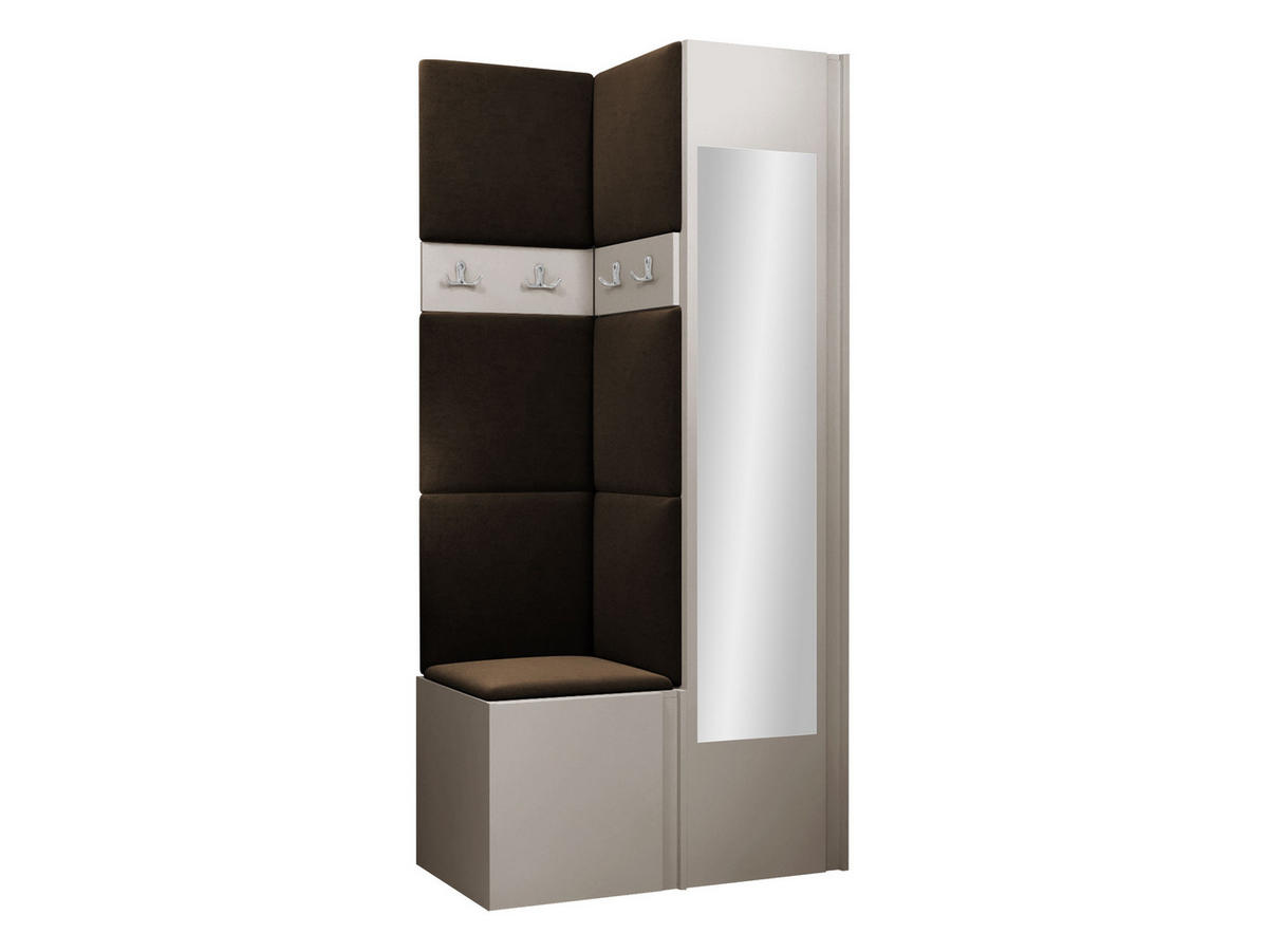 GARDEROBEN-SET Orion XXV - Kaschmir/Braun, Holzwerkstoff/Kunststoff (82/186/46cm) - MIRJAN24