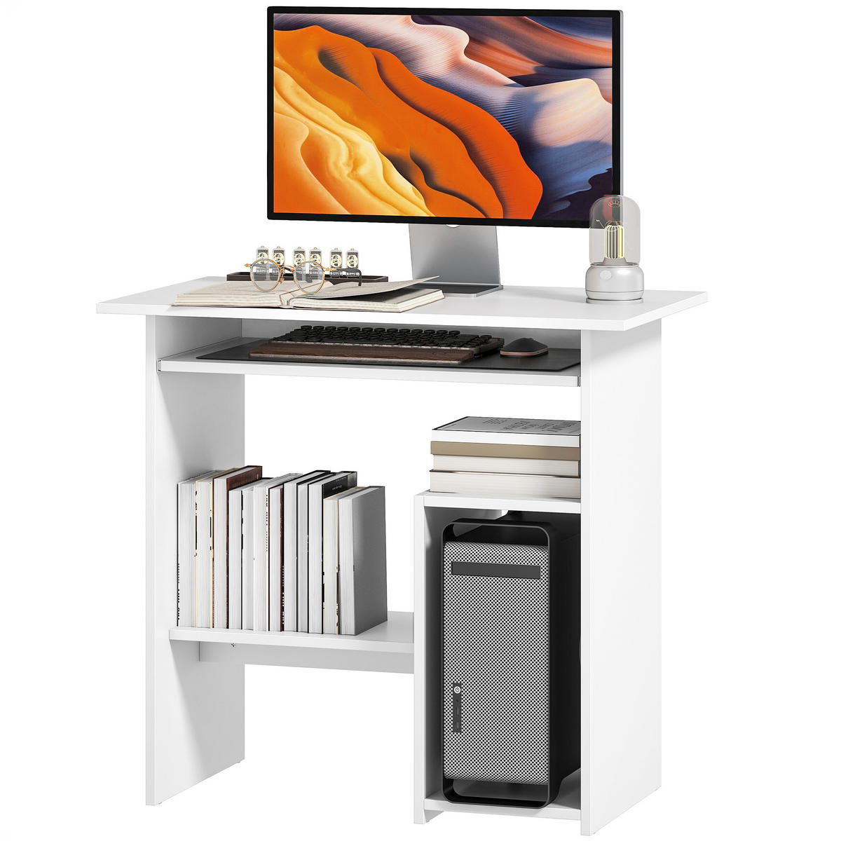 BÜROTISCH Weiß 1 Stück - Weiß, Holzwerkstoff (45/80/75cm) - GiPP