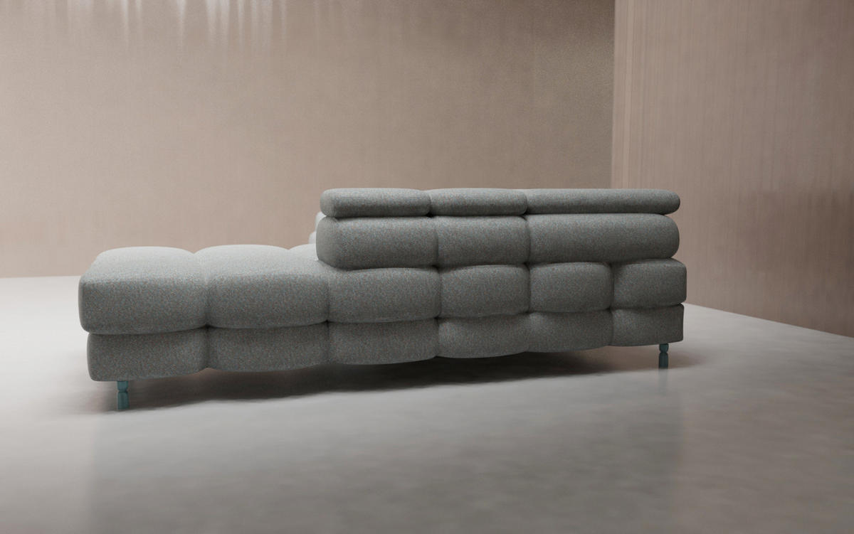 ECKSOFA - BUN - Rot - Arena 8 - Rechts - Rot, Holzwerkstoff (276/209cm) - Möblo