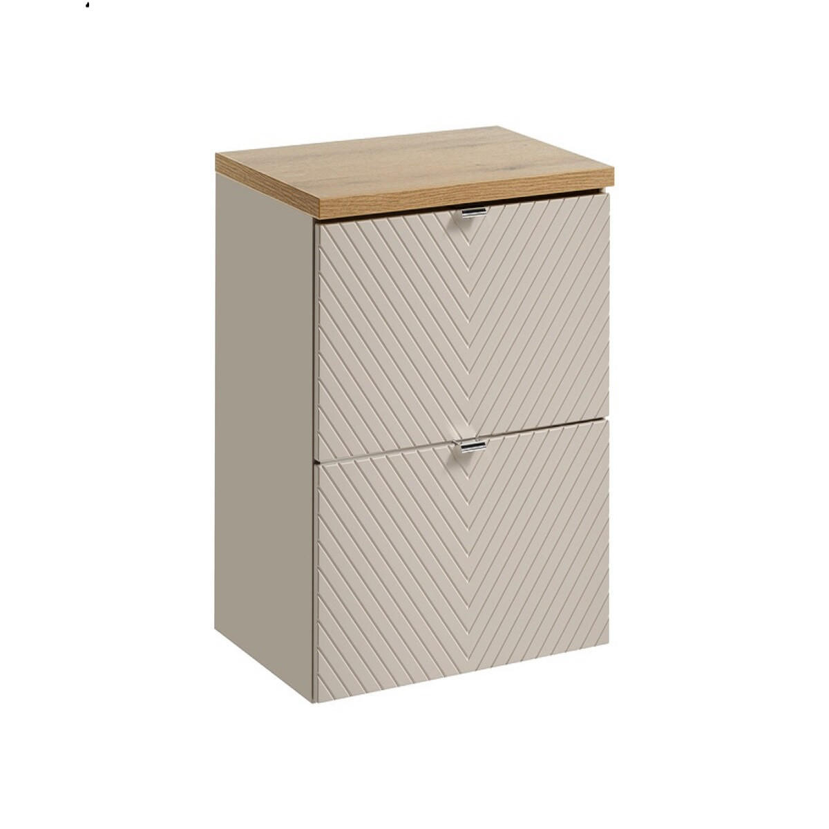 WASCHTISCHUNTERSCHRANK 2Teile - Viva Cashmere V BM284 in Kaschmir Matt/ Evoke Eiche - Kaschmir/Eiche Artisan, Holz (60/57/40cm)