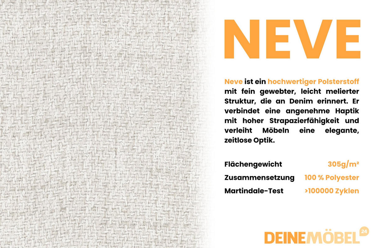 BOXBETT CINDY 180/200 in Stoff Creme H3 - Creme, Holz/Holzwerkstoff (180/200cm) - Deine Möbel 24