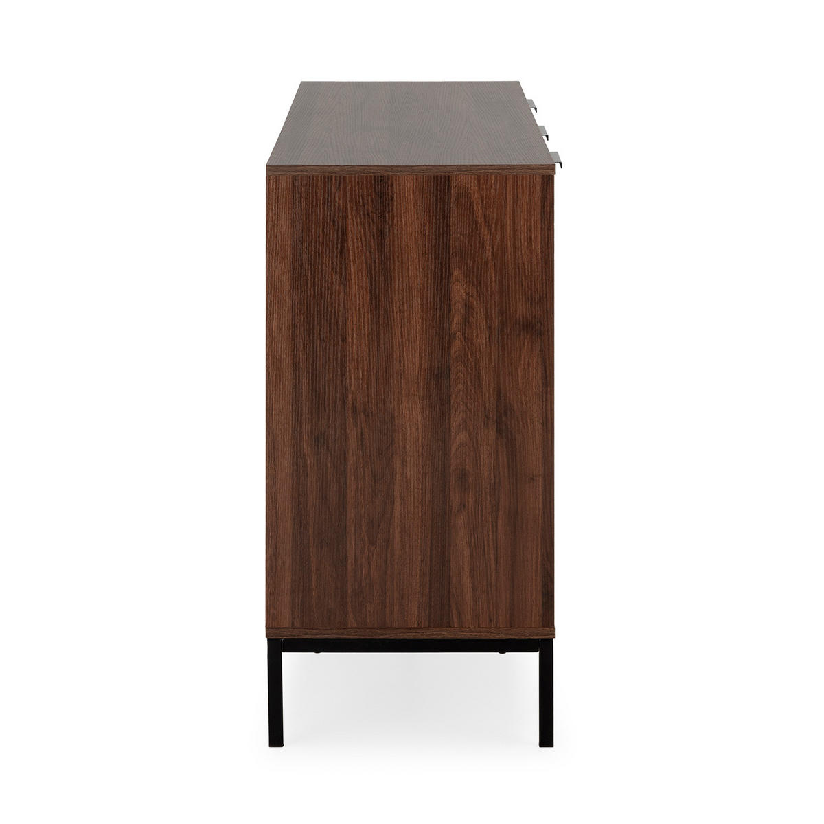 SIDEBOARD Auri 3 türen Walnussfarbe - Walnussfarben, Holzwerkstoff (140/80/40cm)