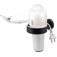 HAARTROCKNERHALTER PIAZZA BLACK, schwarz, Edelstahl - Schwarz, Kunststoff (10/5.8/14.5cm) - bremermann