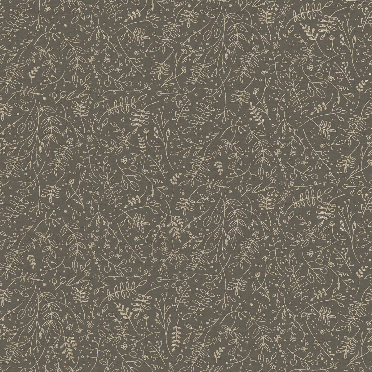 VLIESTAPETE Twigs Soil Gold - Goldfarben/Grau, Papier/Kunststoff (53/1000cm) - Walldoctor